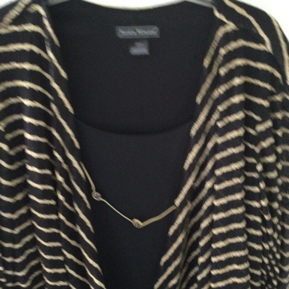 Jessica Howard NWT Black & Tan Jacket Dress With Attached Necklace Wedding W24 - Picture 4 of 8